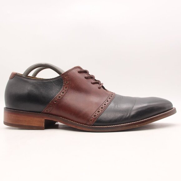 Cole Haan Williams Saddle II Navy Leather Men's Size 9.5 M Oxfords Shoes C12664 - Picture 1 of 9